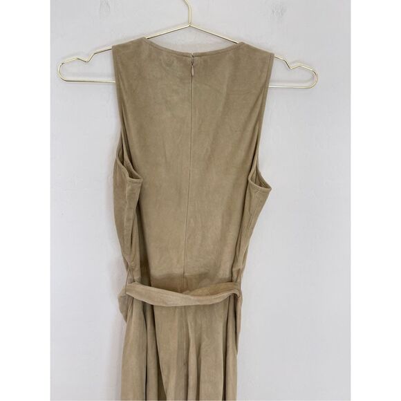 LAUREN RALPH LAUREN Belted 100% Goat Suede Sleeveless Dress Size 6 NWT - Picture 8 of 11